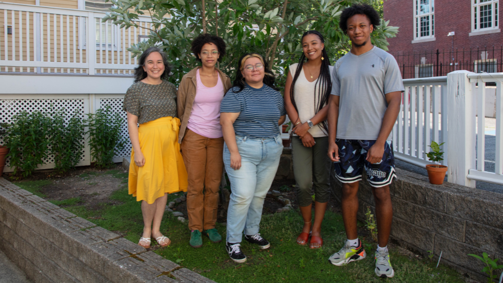The summer 2024 Caretaker team for the Symbolic Garden of the Enslaved pose for an image.