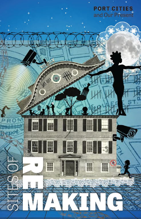 A designed color for the exhibition catalog featuring a blue digital illustration and the exhibition title