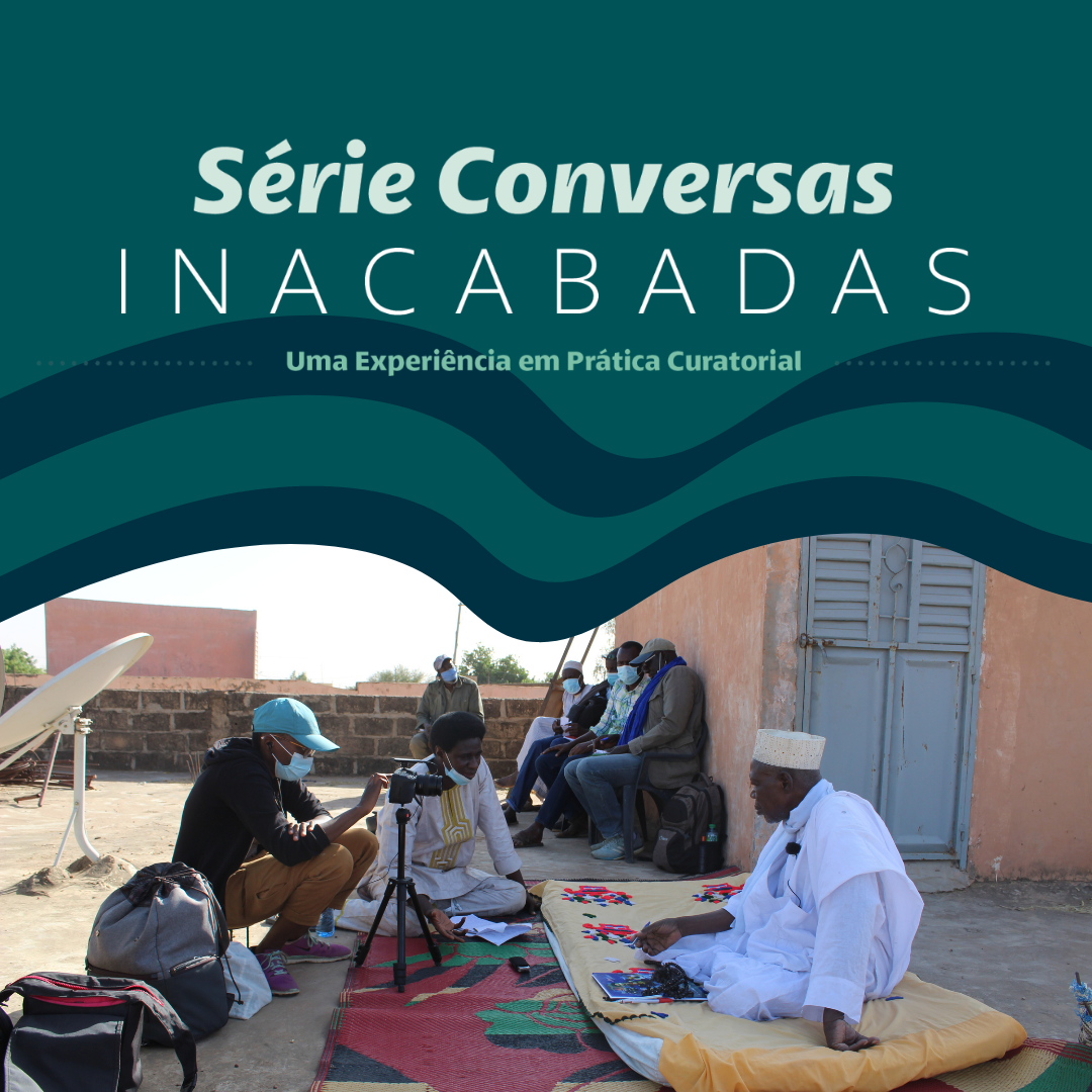 Person being filmed in an oral history in Senegal