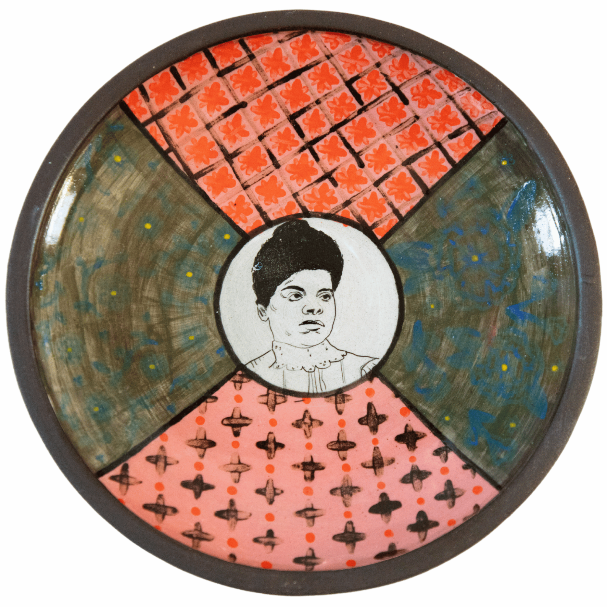 Ida B Wells decorated plate