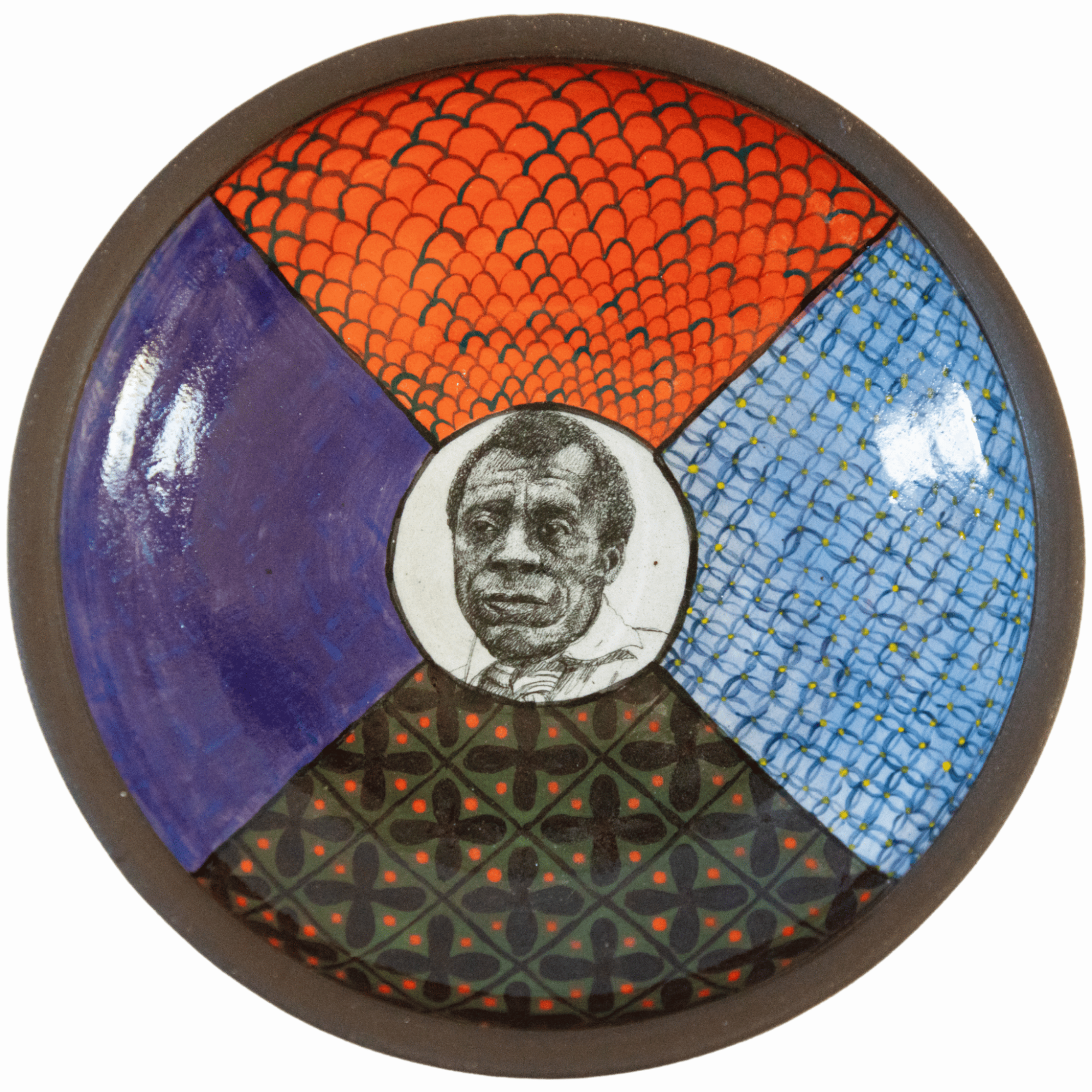 James Baldwin decorated plate