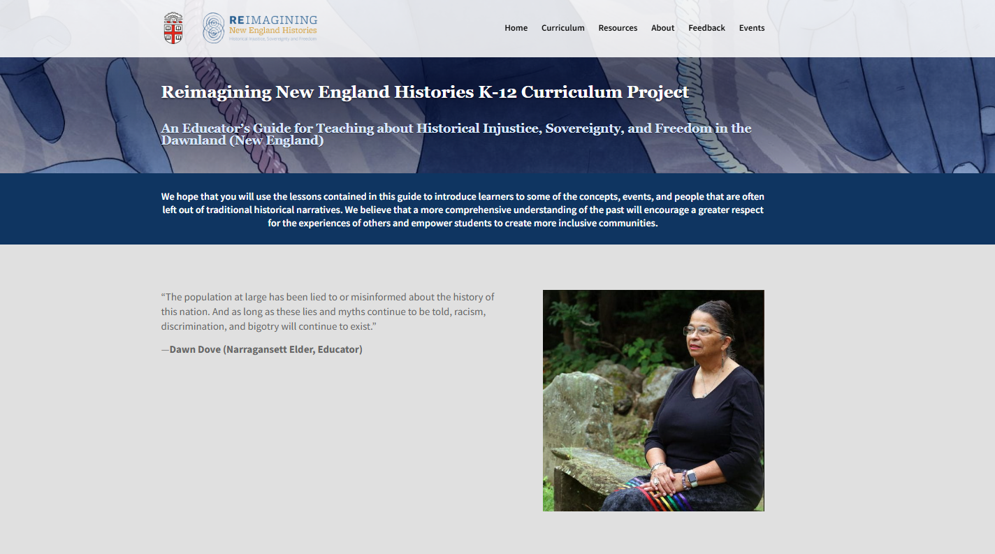 Screenshot of RNEH Curriculum Home Page