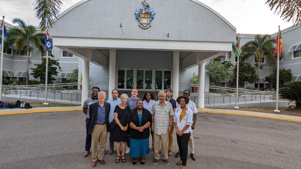 Race, Slavery, Capitalism and the Making of the Modern World participants outside of the University of West Indies Regional Headquarters, Mona, Jamaica.