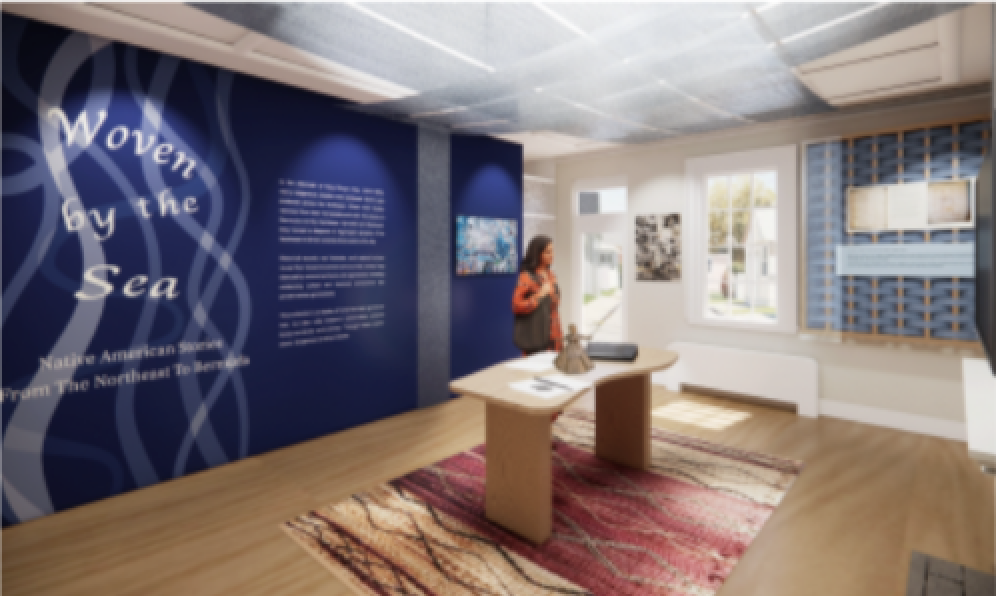 Woven by the sea exhibit mock up