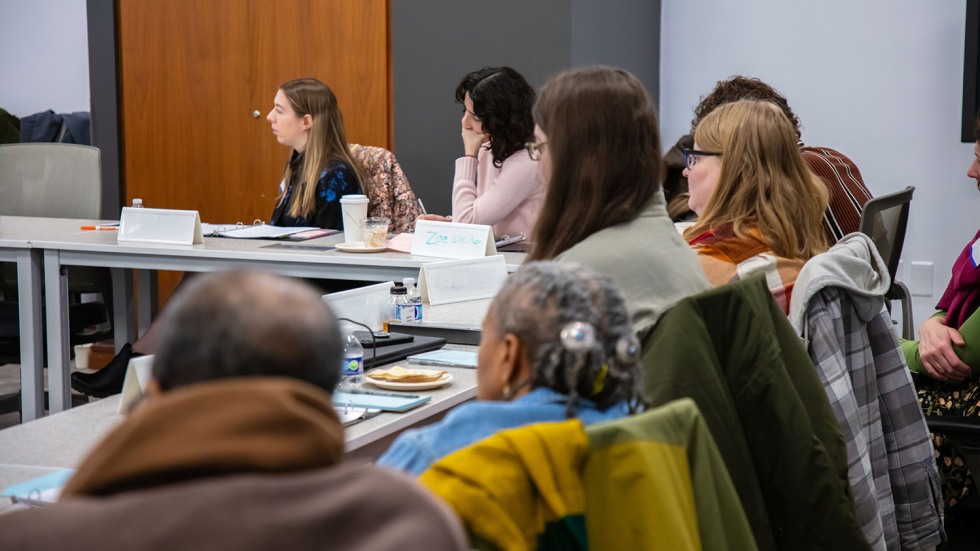 Educators from the Teach-In leaning into the conversation with our visiting scholars