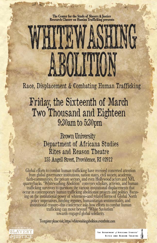 Whitewashing Abolition Poster